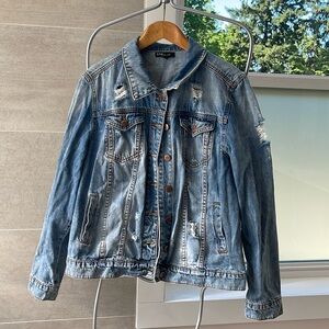 Distressed Medium Wash Denim Jacket